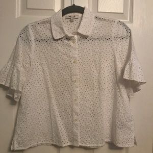 Madewell eyelet button down